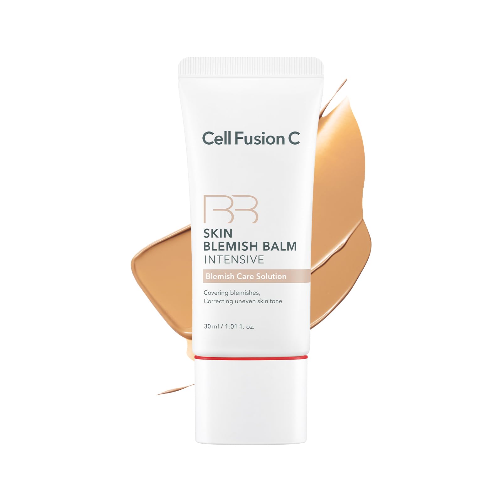 Cell Fusion C front packaging showing warm hazel shade and benefits