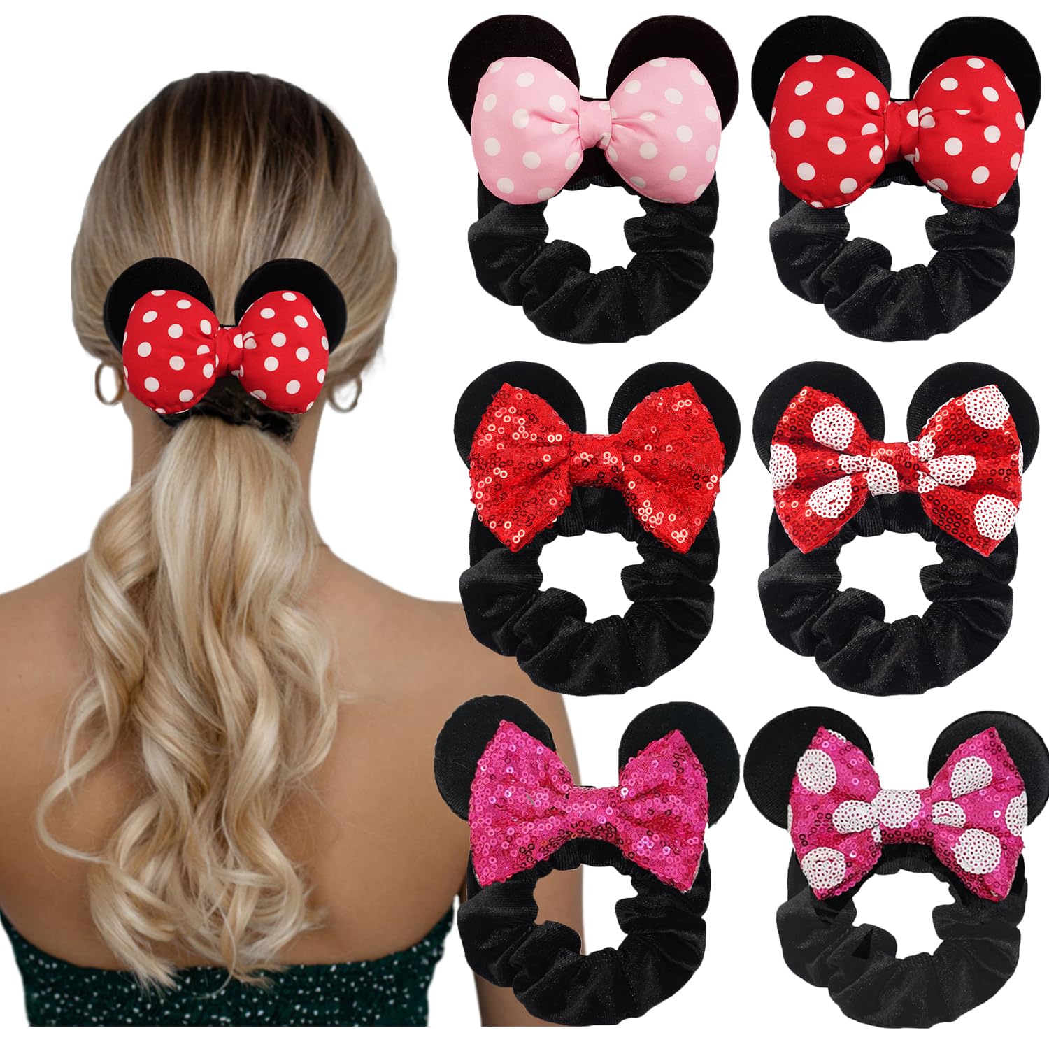 CellElection front packaging showing six mouse ear scrunchies, ready to gift