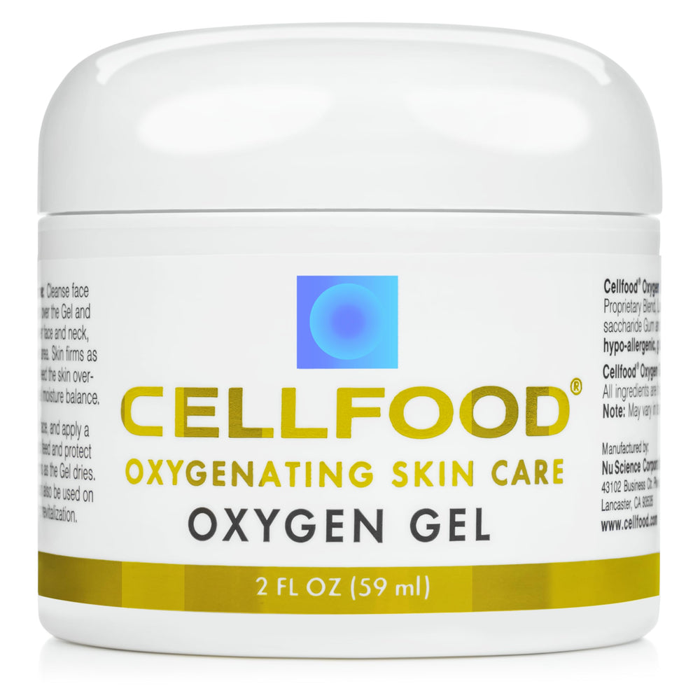 Cellfood bottle front label showing product name and 2 fl oz size benefits