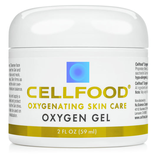 Cellfood bottle front label showing product name and 2 fl oz size benefits