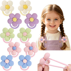 CÉLLOT front packaging showing 10 flower hair ties and color assortment for convenience