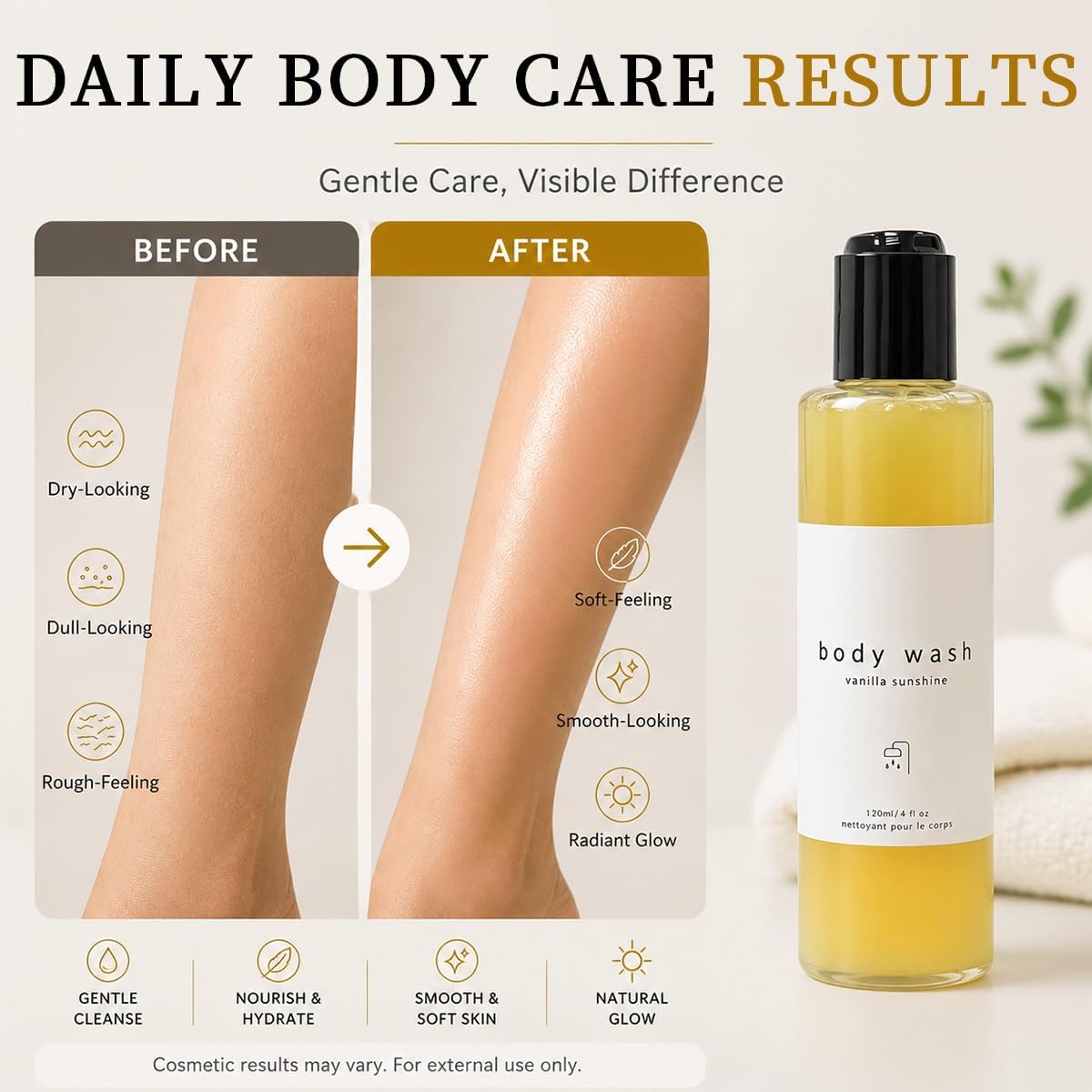 CEMENRETE hand applying body serum demonstrating smooth glide and hydration