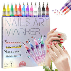 CEMENRETE front packaging showing 12-color nail art pen set and compact case for portability