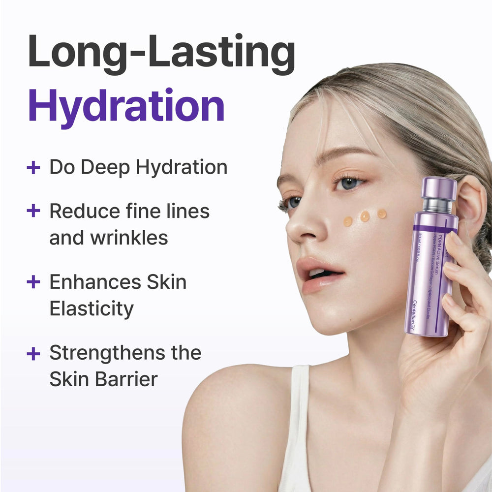 CENTELLIAN 24 serum texture on fingertip, smooth non-greasy finish benefit