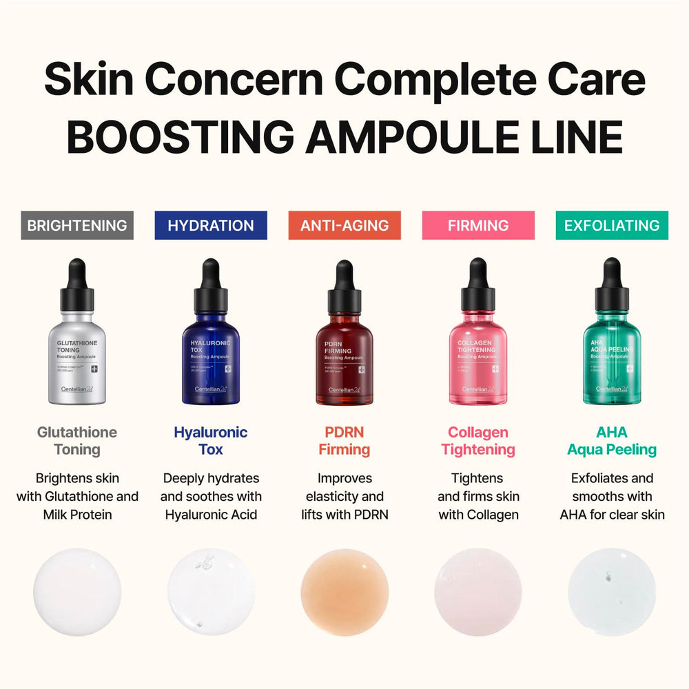 CENTELLIAN 24 ampoule beside Derma Pulse Booster illustrating enhanced routine benefit
