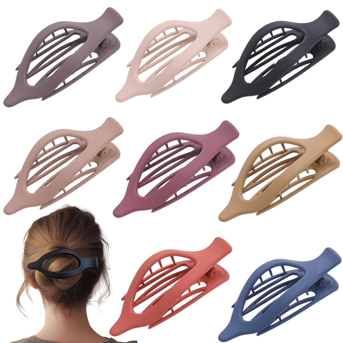 CENTSTAR front packaging showing eight flat matte hair clips and gift box