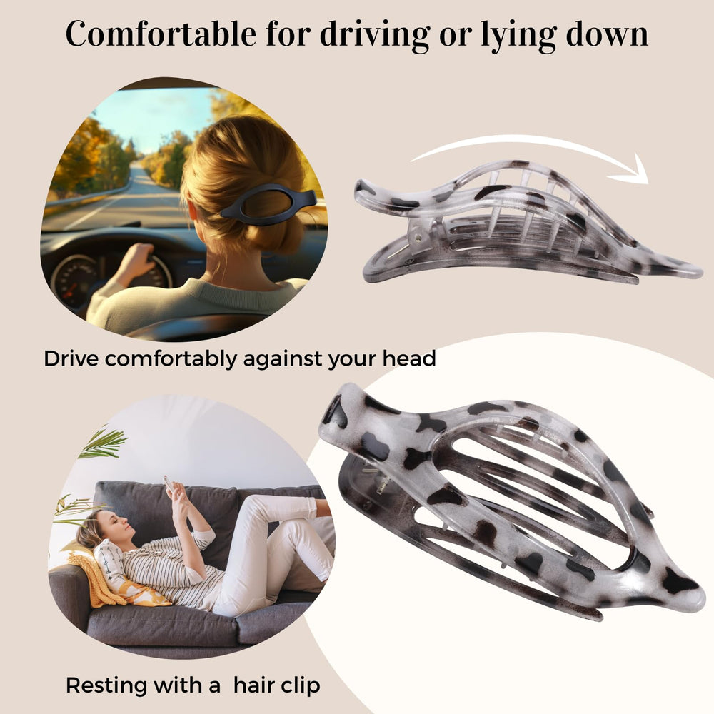 CENTSTAR clip in hair styled half-up showcasing secure hold and tidy look