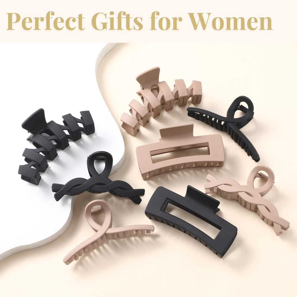 CENTSTAR neutral and black clip styles displayed for outfit matching benefit