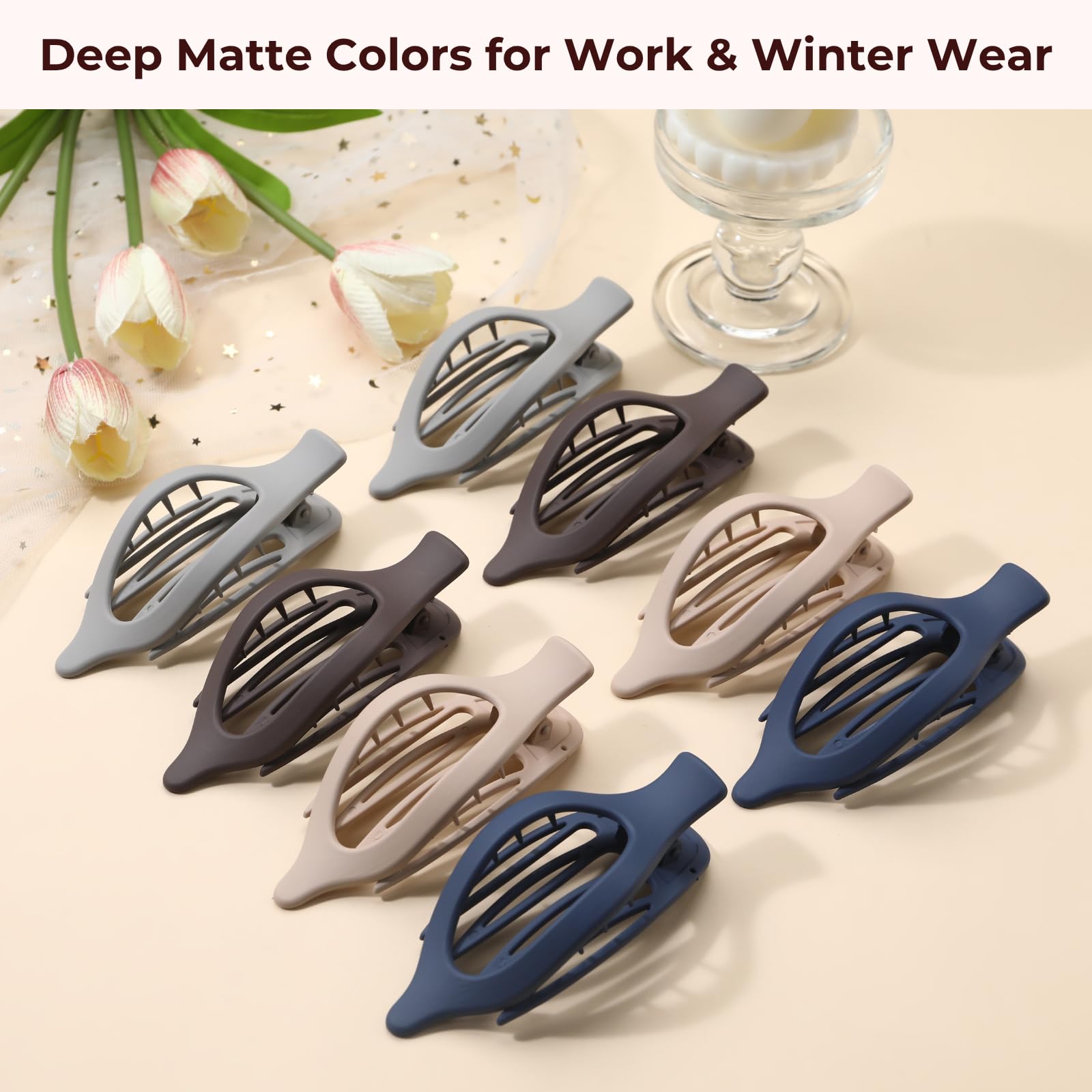 CENTSTAR side profile of clip flat back lying close to the head for comfort