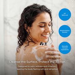 Ceramedx soft lather on hand demonstrating gentle cleansing benefit