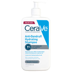 CeraVe front packaging showing medicated shampoo for visible flake control