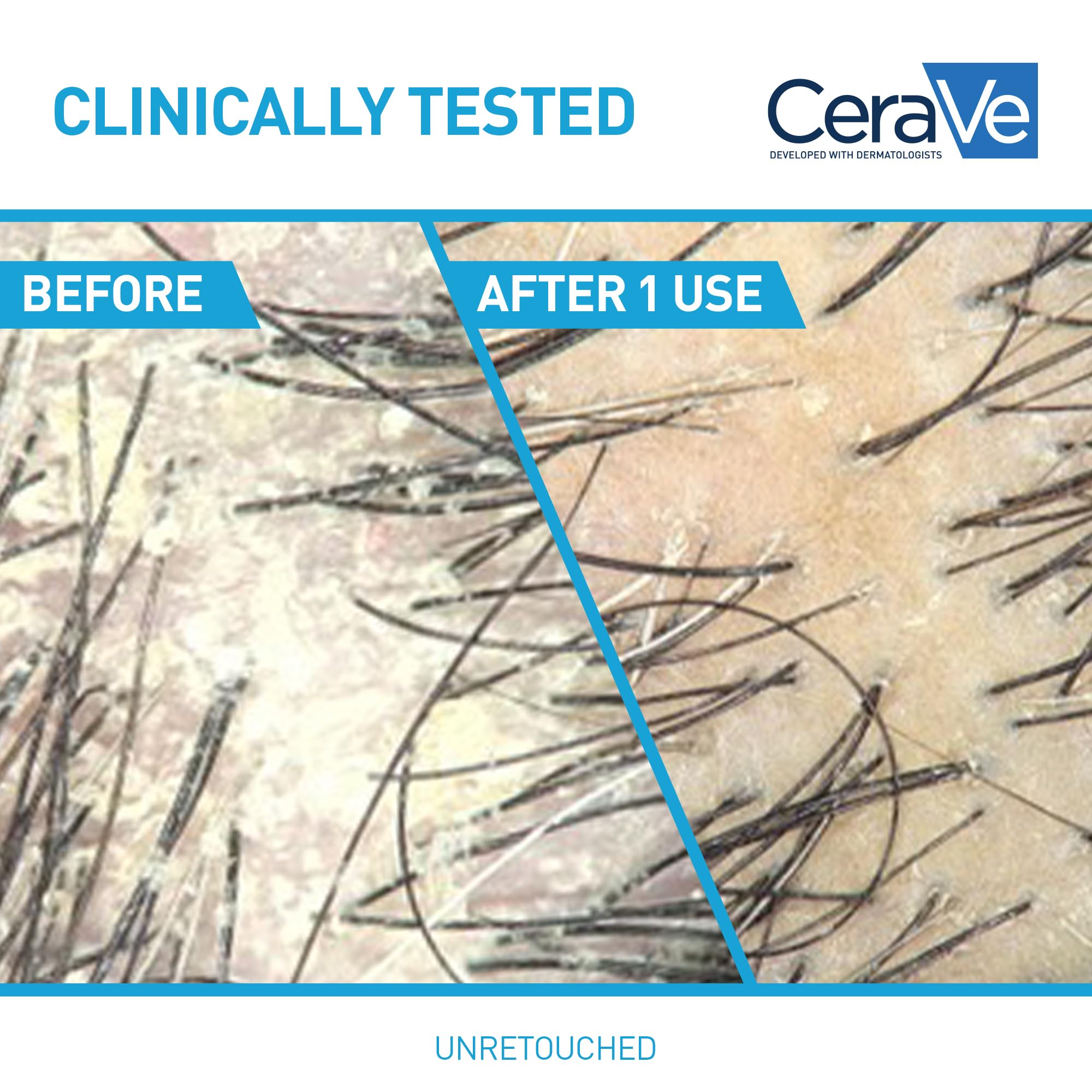 CeraVe bottle pump dispensing shampoo for easy dosing and less waste