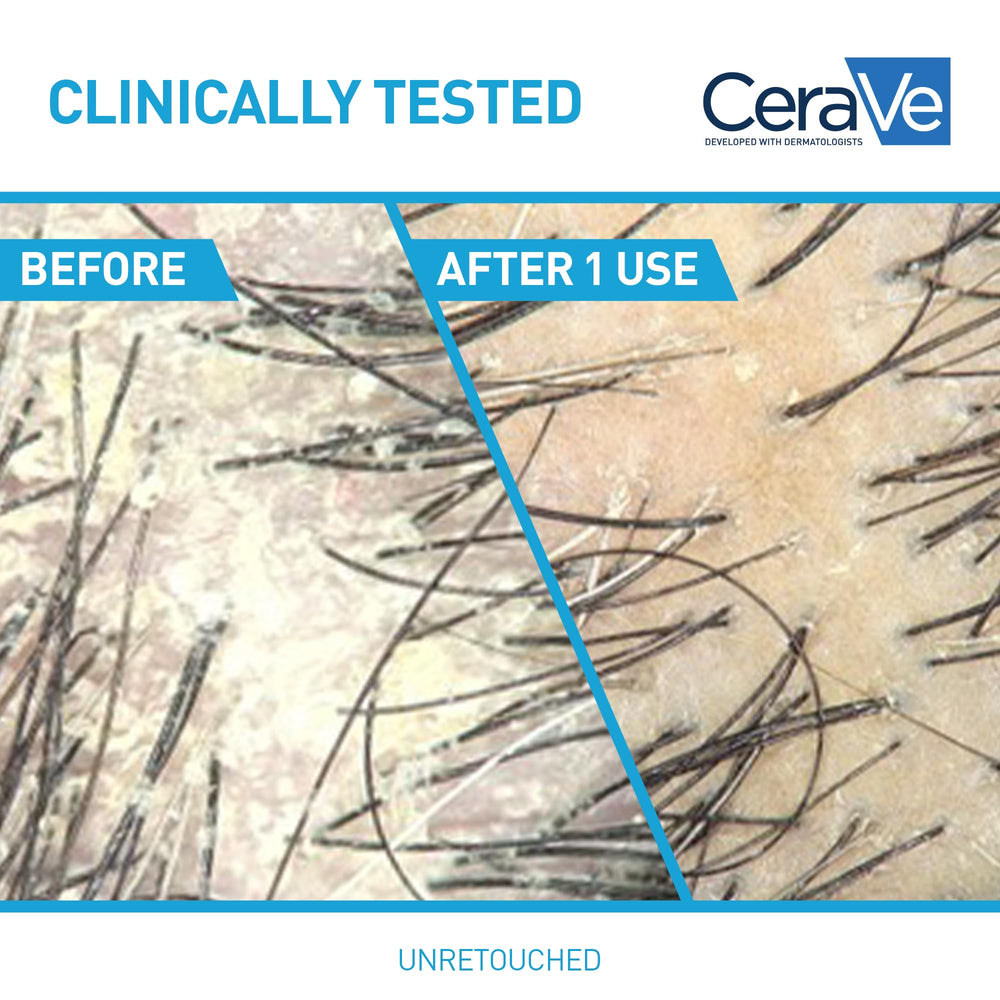CeraVe bottle pump dispensing shampoo for easy dosing and less waste