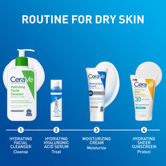 CeraVe tube on bathroom shelf as lifestyle shot conveying daily routine ease