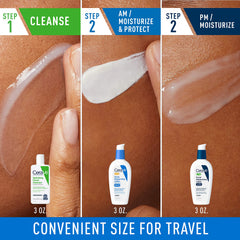 CeraVe hydrating cleanser pump close-up showing creamy texture and gentle cleanse benefit