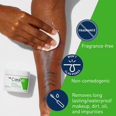 CeraVe open jar close-up showing smooth balm texture and no-residue finish