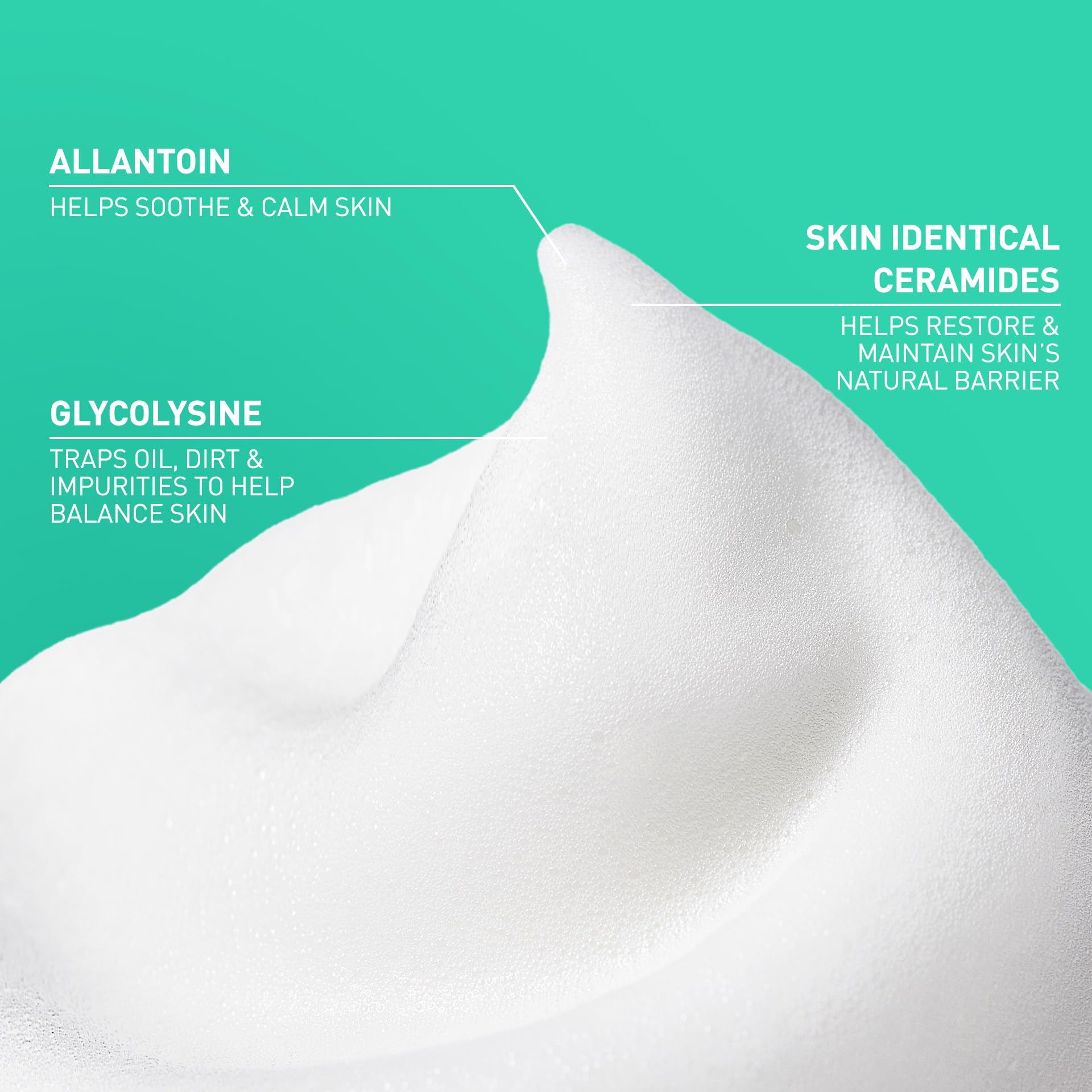 CeraVe close-up label highlighting key ingredients for informed ingredient benefits
