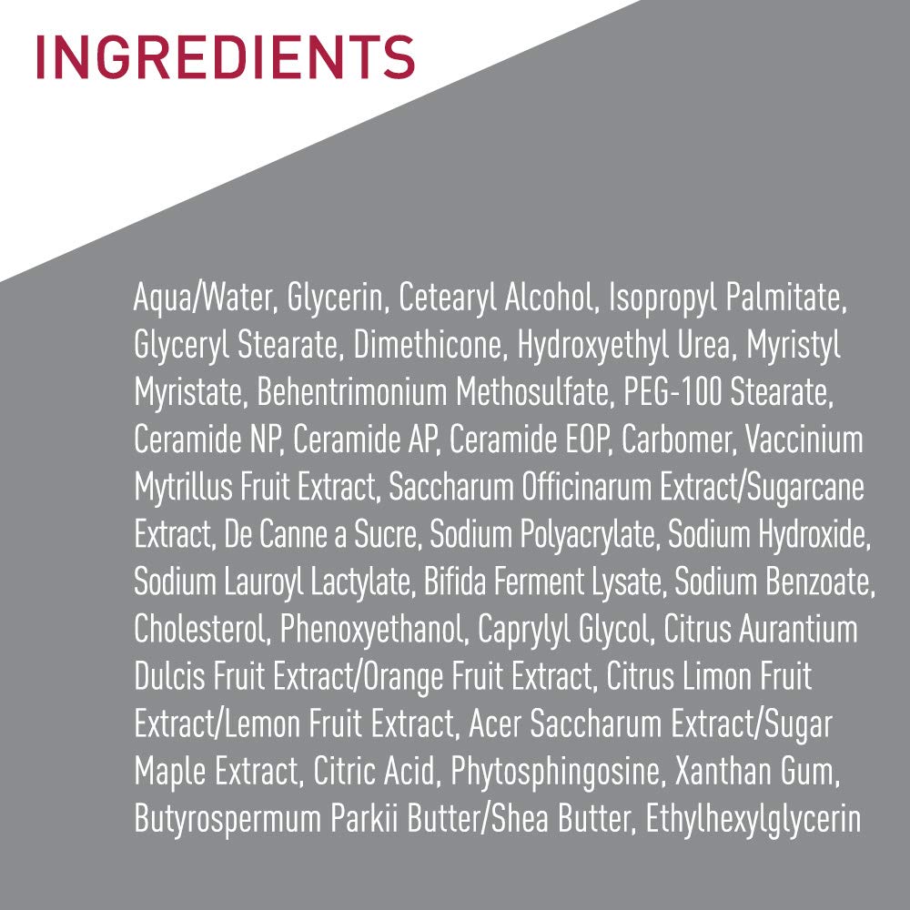CeraVe label close-up highlighting ceramides, urea, bilberry and MVE technology