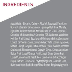 CeraVe label close-up highlighting ceramides, urea, bilberry and MVE technology