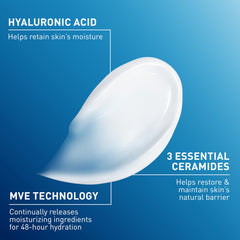 CeraVe cream swatch on skin illustrating smooth spreadability and hydration