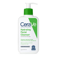 CeraVe front packaging showing bottle and clear label benefits