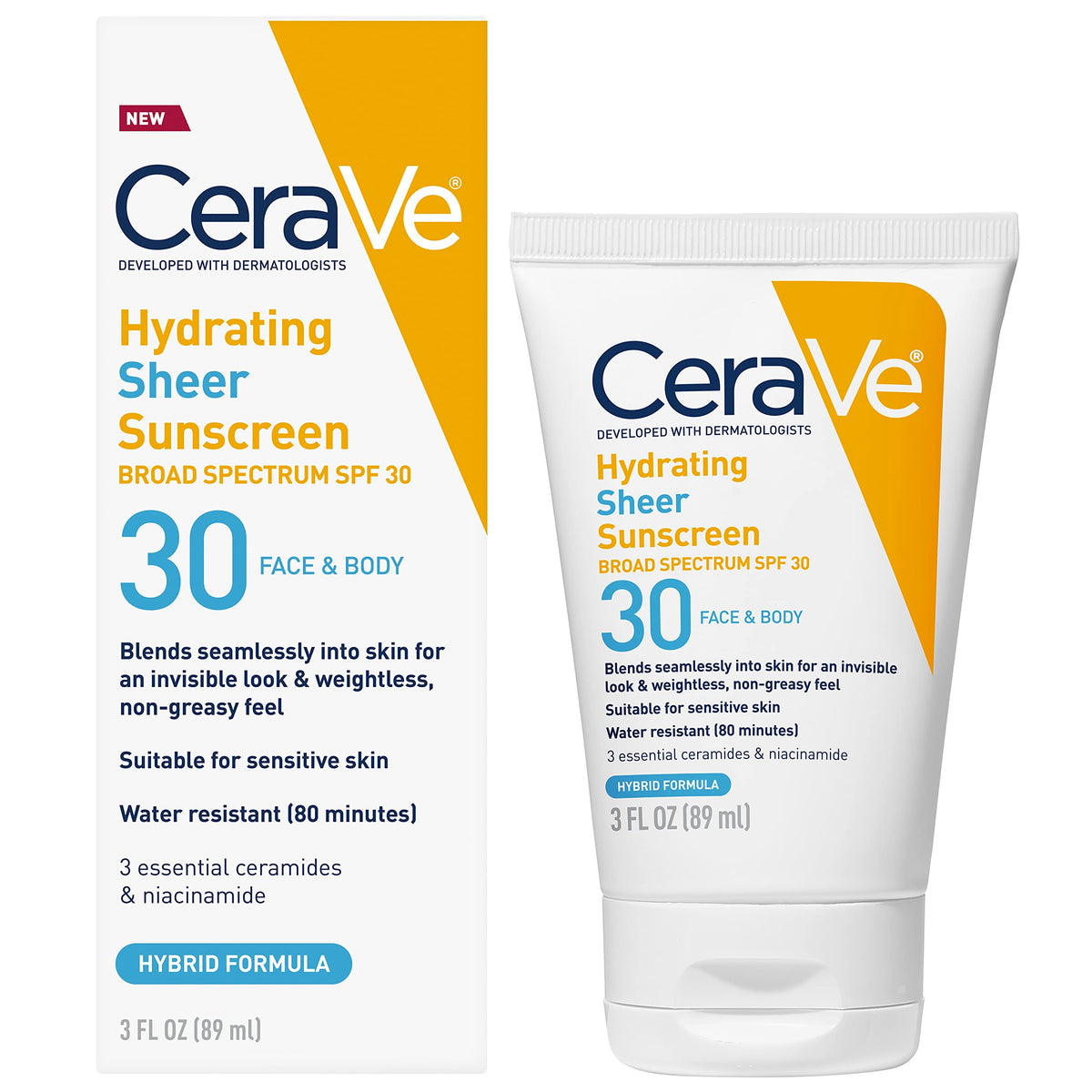CeraVe front packaging showing SPF 30 and benefits for visible protection