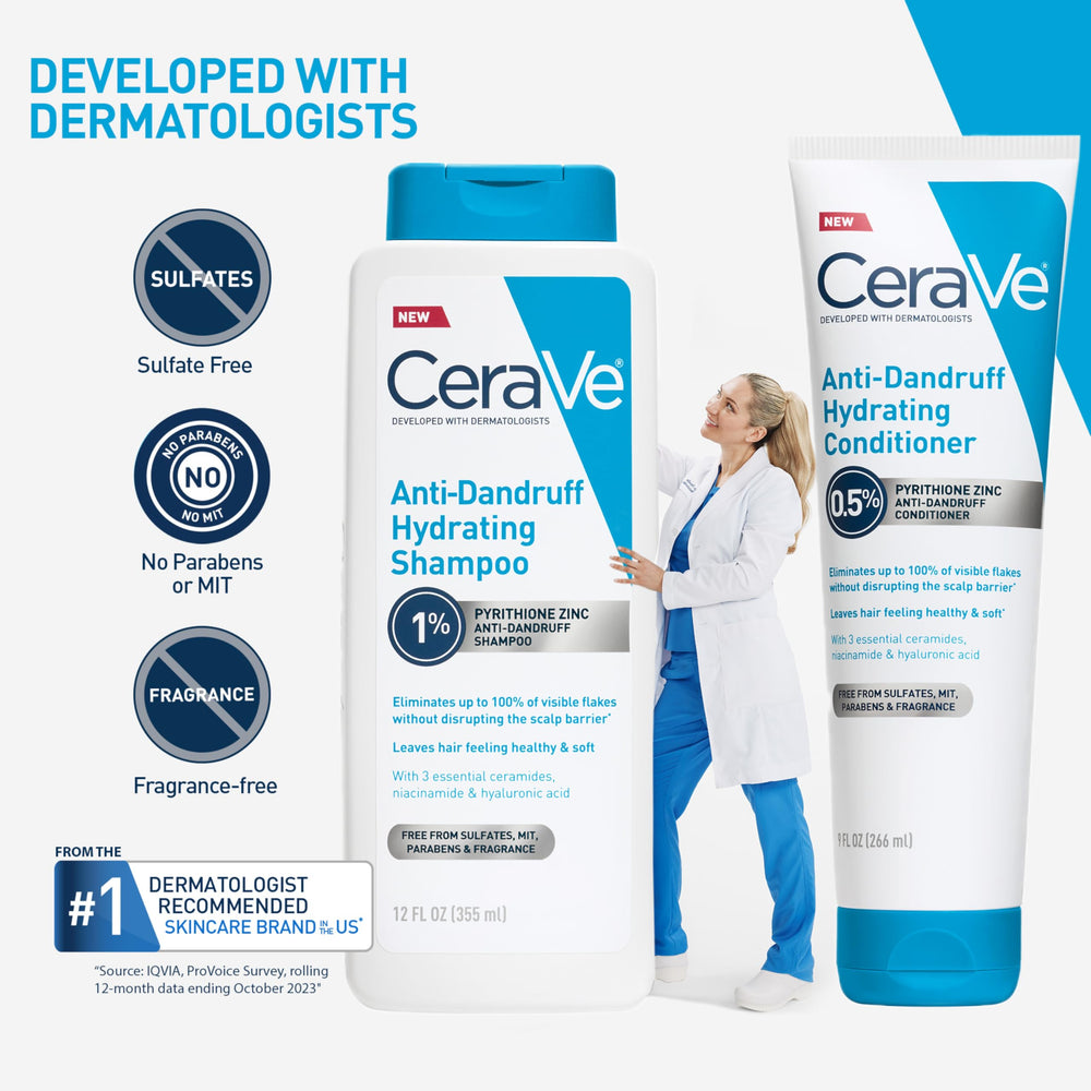 CeraVe in-shower use on wet hair demonstrating soothing benefit