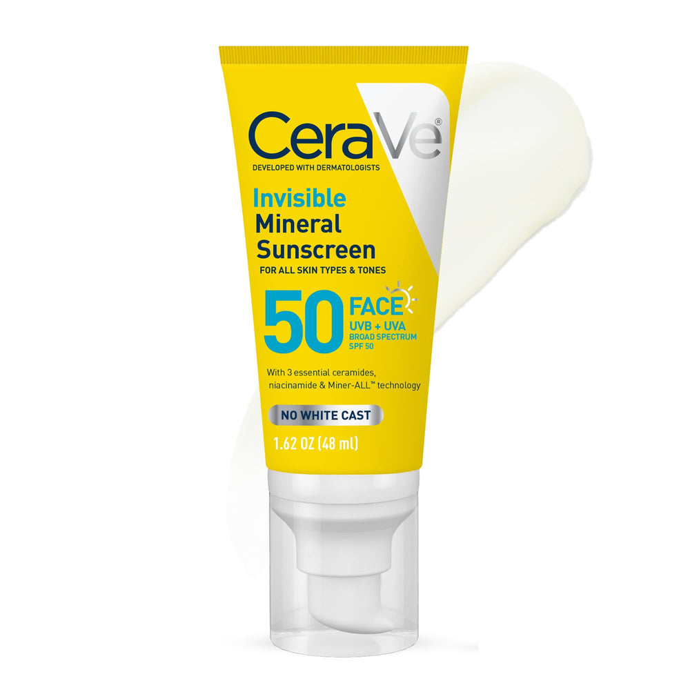 CeraVe front packaging displaying SPF 50 and travel size benefits