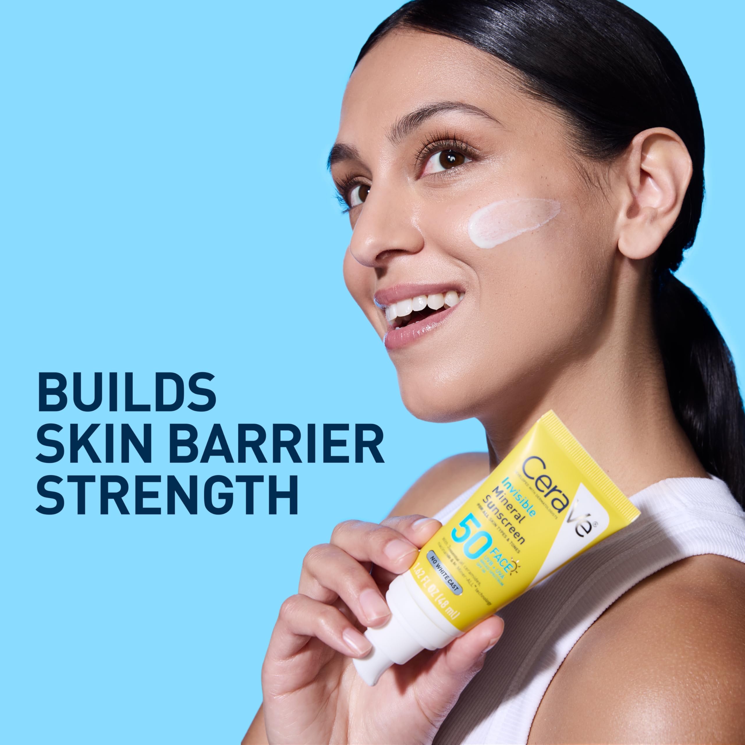 CeraVe beside a ruler showing 1.62 oz compact size advantage