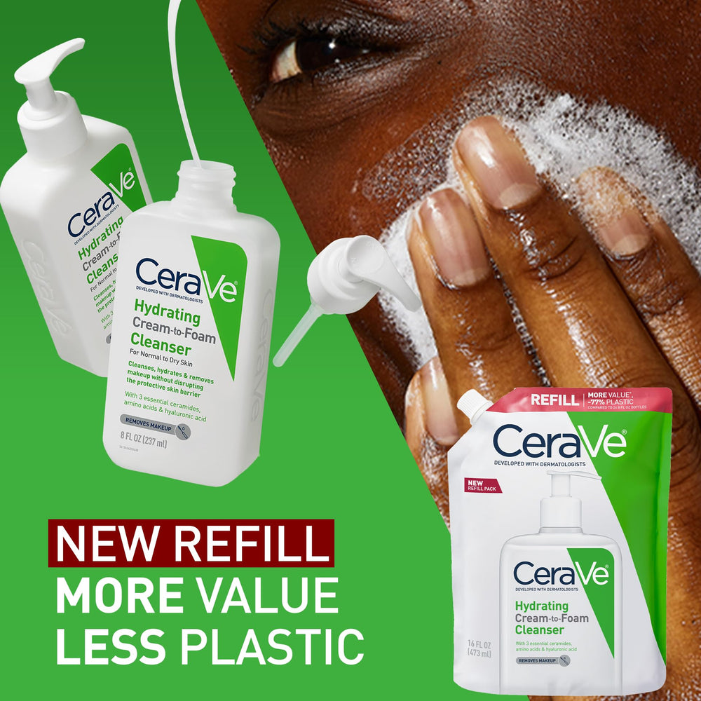 CeraVe product label close-up showing dermatologist-developed and fragrance-free benefit