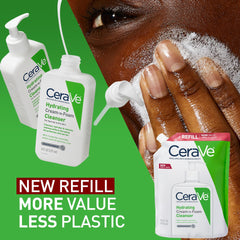 CeraVe product label close-up showing dermatologist-developed and fragrance-free benefit