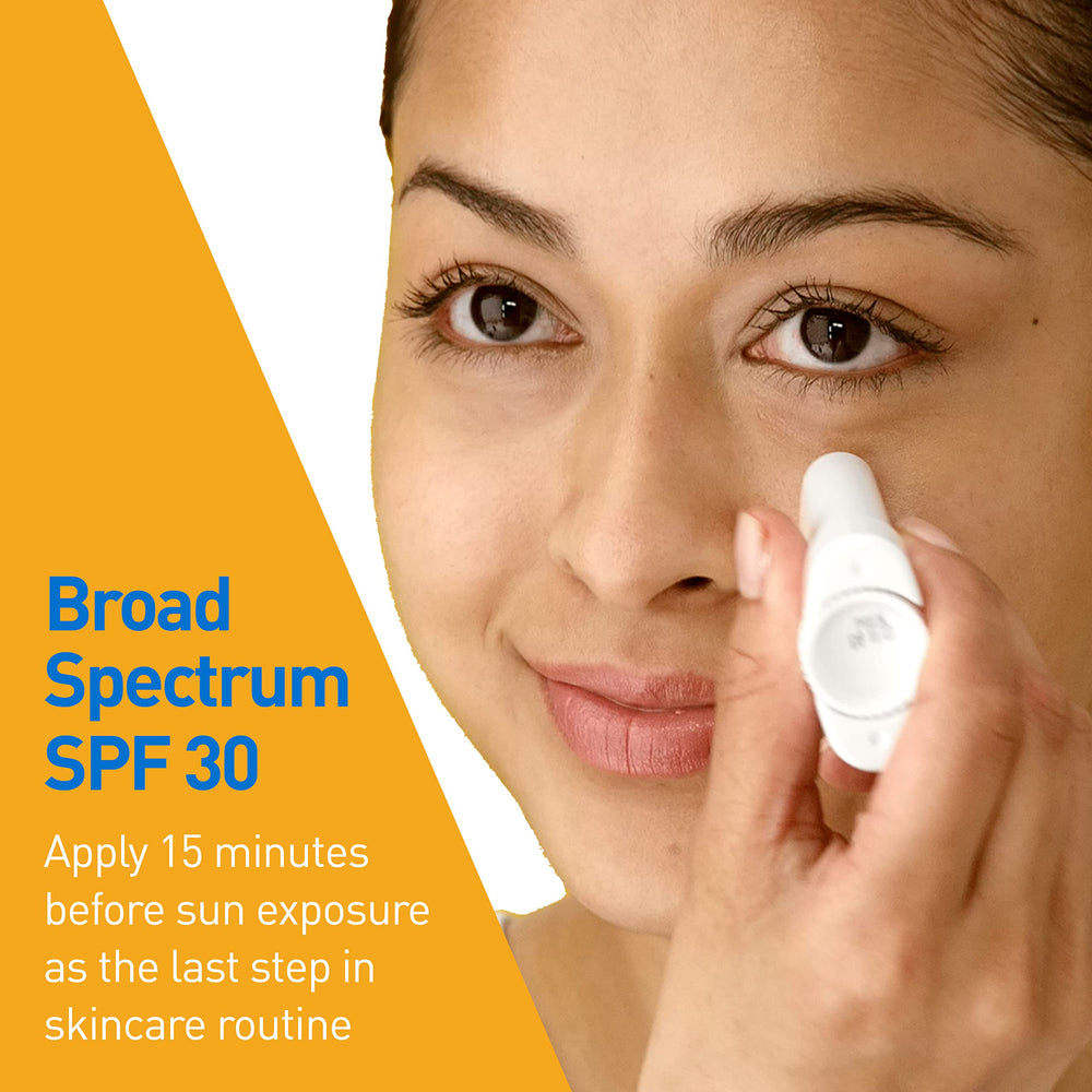 CeraVe stick held in hand displaying travel-friendly compact size benefit