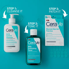 CeraVe removed patch showing absorbed fluid to illustrate oil absorption
