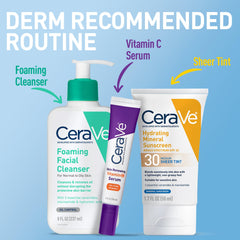 CeraVe after application on cheek showing seamless blend and hydrated look