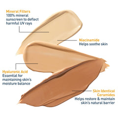 CeraVe sheer tint medium shade swatches showing natural even glow benefits