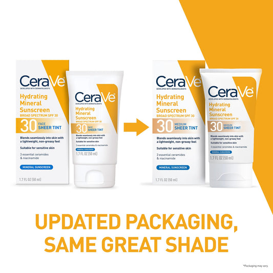 CeraVe sheer tint cream texture close-up showing lightweight hydrating finish