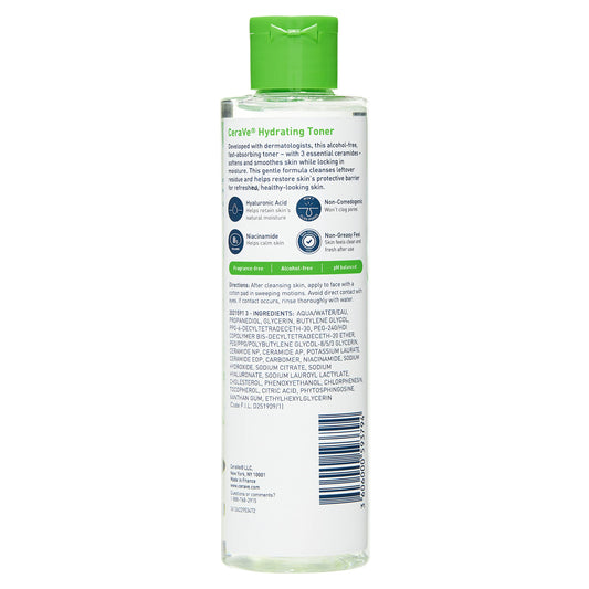 CeraVe close-up texture of toner droplets highlighting lightweight hydration