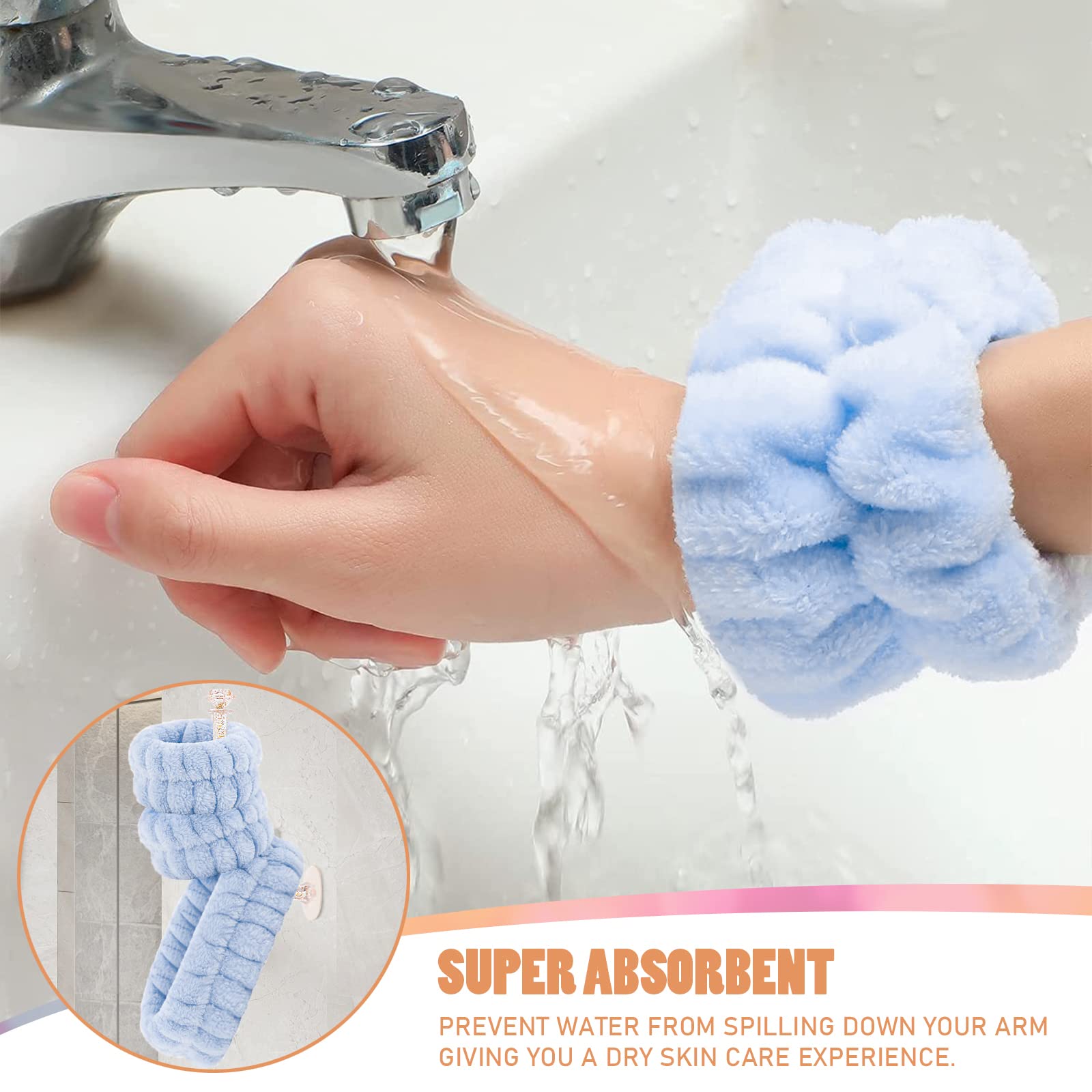 CERETIA headband worn at bathroom mirror to keep hair dry