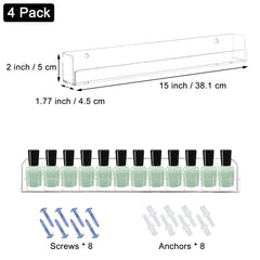 Cerpourt side profile of wall-mounted shelf demonstrating slim profile and space saving