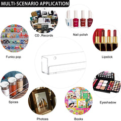 Cerpourt shelves holding varied nail polish bottles and cosmetics for versatile storage
