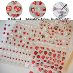 cestsiren close-up of 3D embossed strawberry texture highlighting detailed raised design