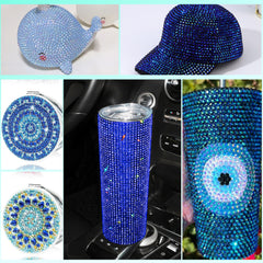CESUSME blue gems decorating a shoe illustrating easy embellishment and style upgrade