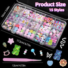 CESUSME divided storage box with organized charms for quick access