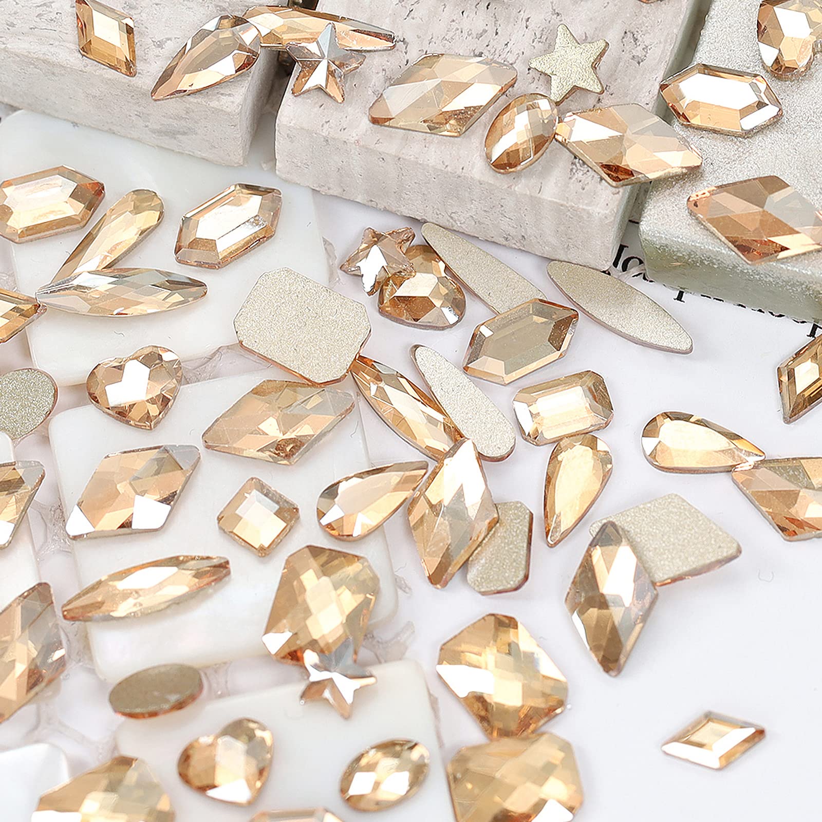 CESUSME close-up of crystal facets revealing sparkle for high-shine nail accents