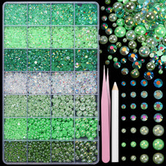 CESUSME front packaging showing green rhinestones kit and quantity benefits