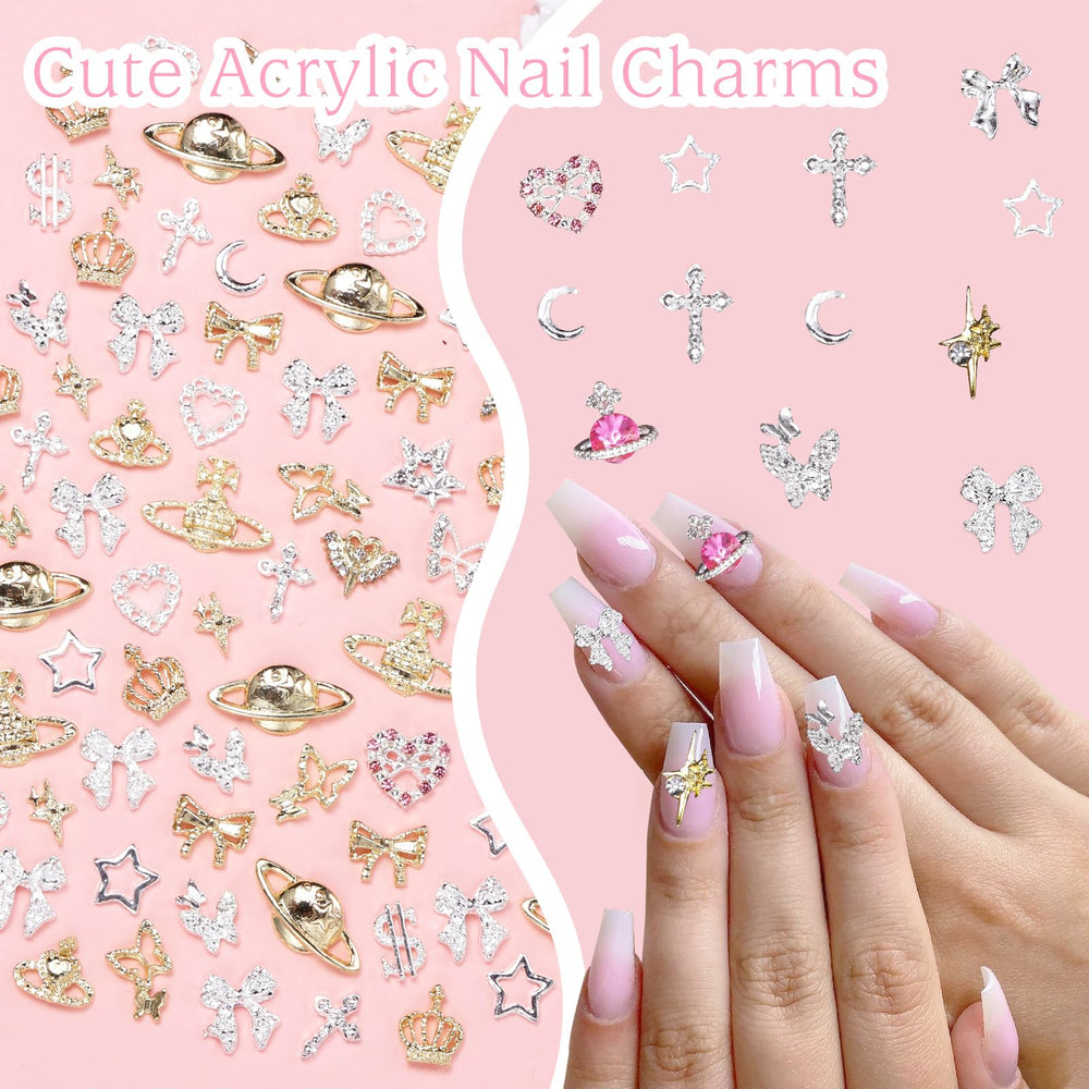 CESUSME charm next to a coin showing compact, nail-friendly sizes