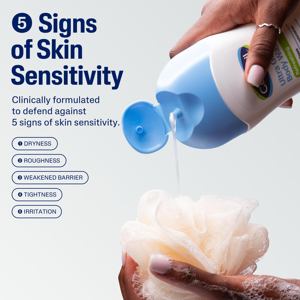 Aloe vera and vitamin B5 next to Cetaphil bottle showing soothing ingredient benefits