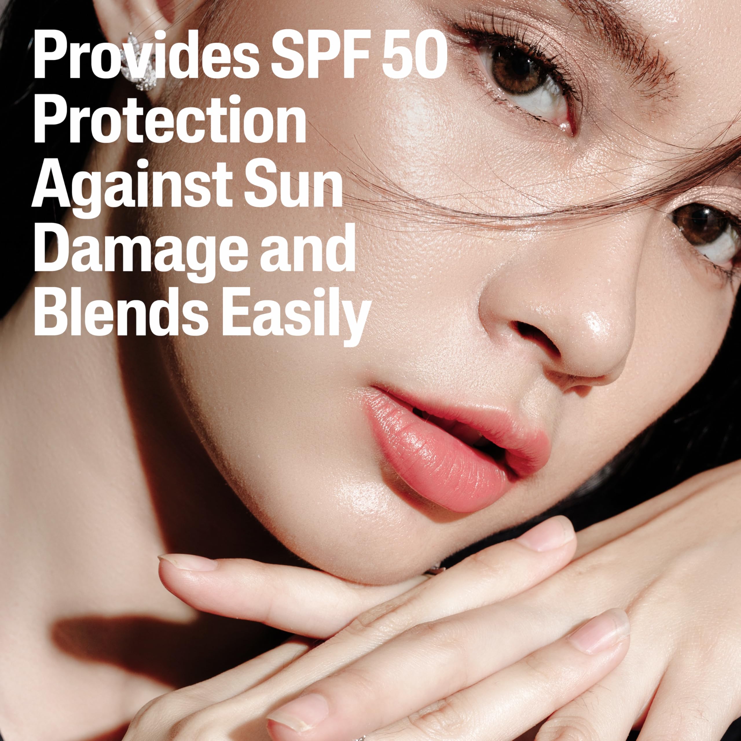 Applying Cetaphil on face to show smooth, non-greasy finish