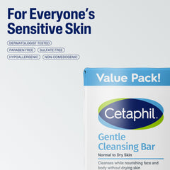 Cetaphil bar placed on bathroom shelf suggesting everyday use