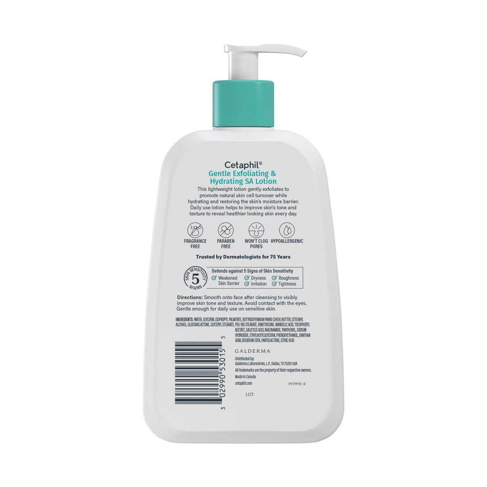 Cetaphil before and after skin texture example showing visible smoothing